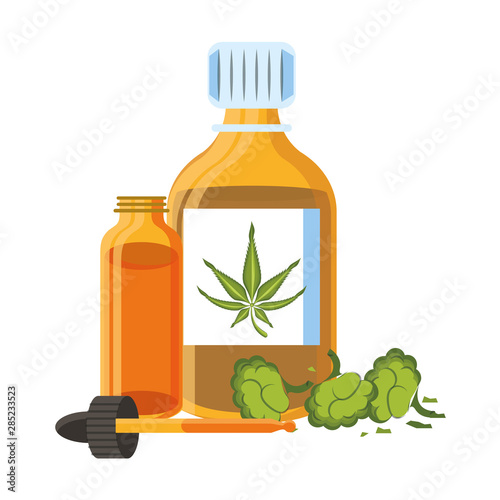 cannabis martihuana sativa hemp cartoon