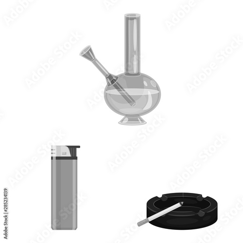 Isolated object of health and nicotine symbol. Set of health and statistics stock vector illustration.