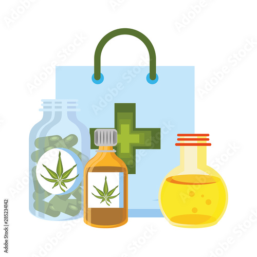 cannabis martihuana sativa hemp cartoon