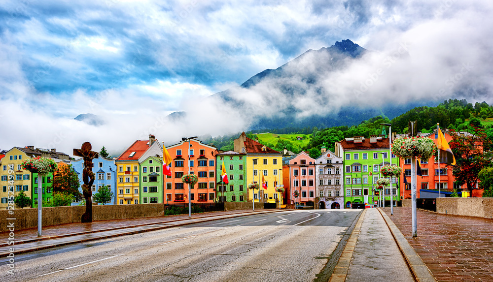 Innsbruck city in Alps mountains, Austria