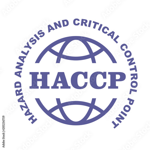 HACCP stamp - Hazard analysis and critical control points emblem