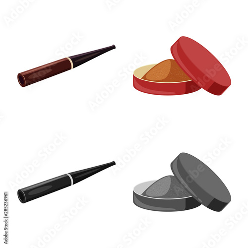 Isolated object of refuse and stop icon. Collection of refuse and habit stock symbol for web.