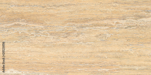 Travertine marble texture background, Beige tone with curly grey veins, It can be used for interior home decoration and ceramic tile surface.