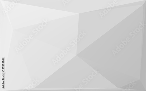 White and gray gradient low poly background. Big triangles pattern, modern de...