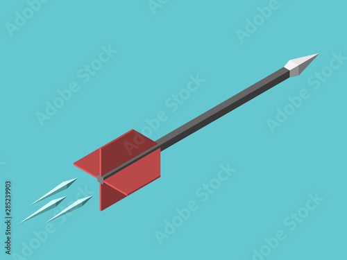 One isometric arrow flying