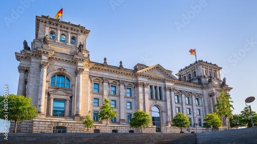 Photography the famous reichstag building in berlin, germany