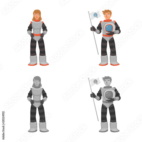 Isolated object of astronomy and technology symbol. Collection of astronomy and sky stock vector illustration.