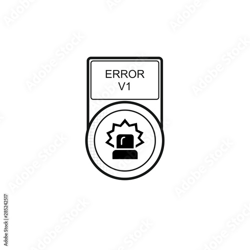 Button "Error" [schwarz-weiß]