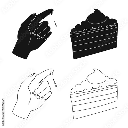 Vector design of diet and treatment icon. Collection of diet and medicine stock vector illustration.