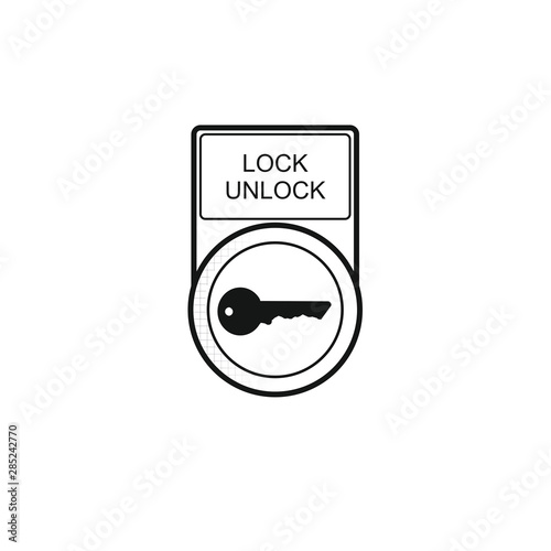 Button "Lovk/Unlock" [schwarz-weiß]