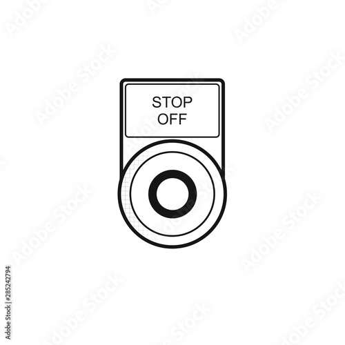 Button "Stop/off" [schwarz-weiß]