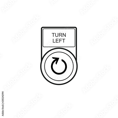 Button "Turn left" [schwarz-weiß]