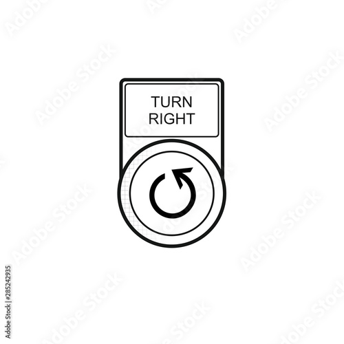 Button "Turn right" [schwarz-weiß]