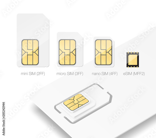 Set of SIM cards. Vector illustration. Ready for your design. EPS10.
