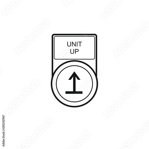 Button "Unit up" [schwarz-weiß]