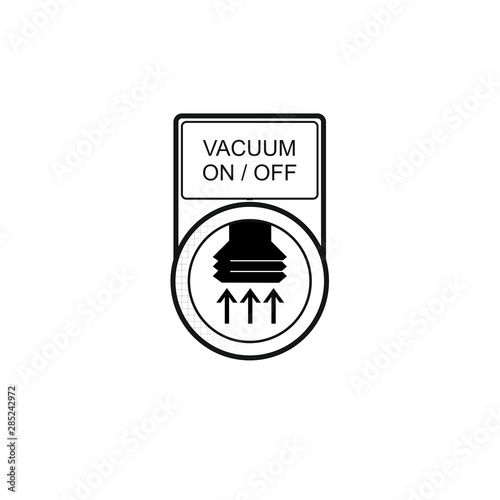 Button "Vacuum on/off" [schwarz-weiß]