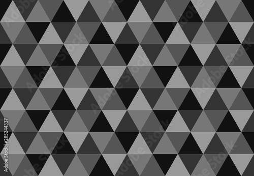 Gray triangular seamless pattern.Low poly geometric background. Gray shades. ...