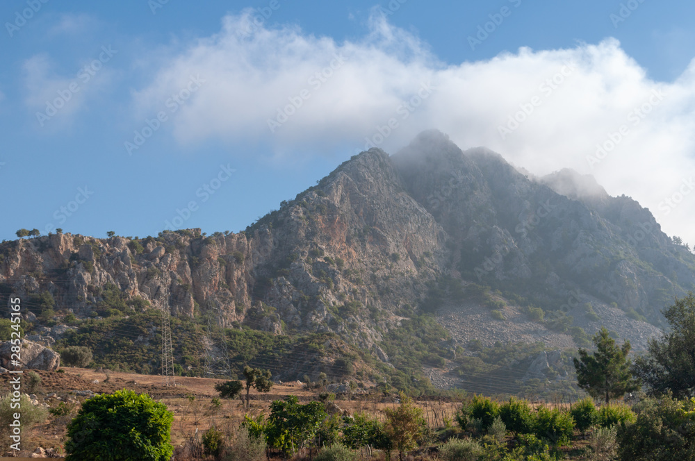 landscape with mountains and clouds, Antalya, Turkey