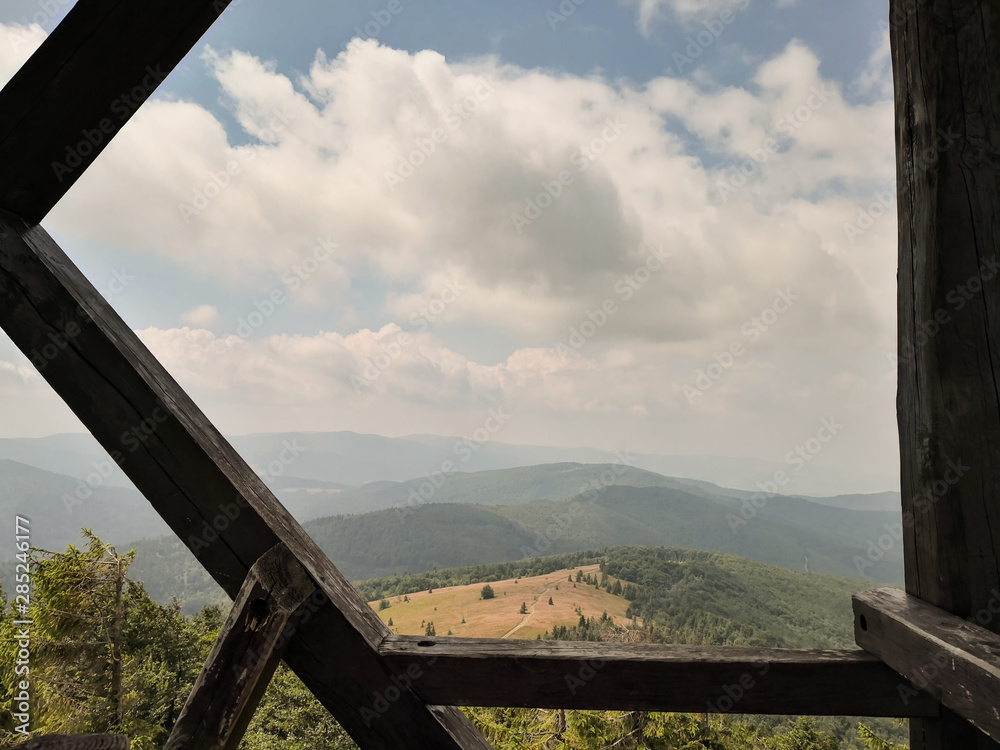Summer hiking trail in the mountains in Poland Summer hiking trail in the mountains in Poland