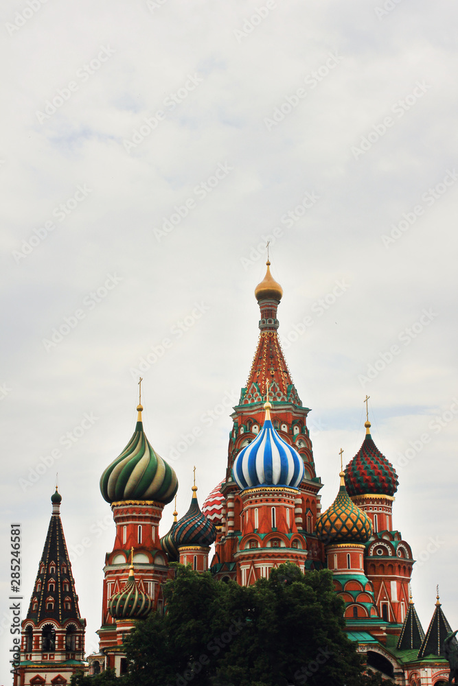Saint Basil's Cathedral (Cathedral of Vasily the Blessed) on Red Square in Moscow, Russia 