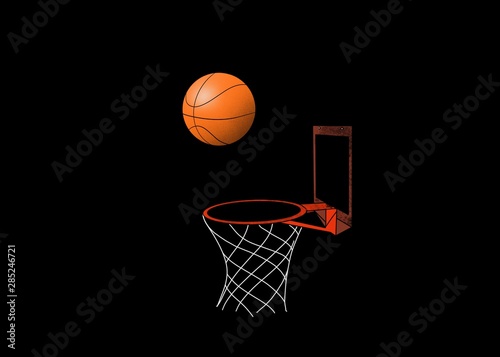 basketball on a background