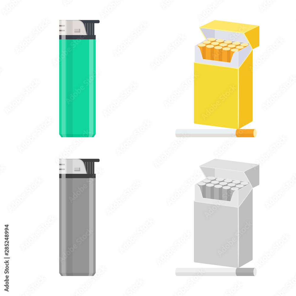 Isolated object of refuse and stop logo. Collection of refuse and habit stock vector illustration. Isolated object of refuse and stop logo. Collection of refuse and habit stock vector illustration.