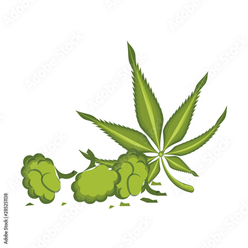 cannabis martihuana sativa hemp cartoon
