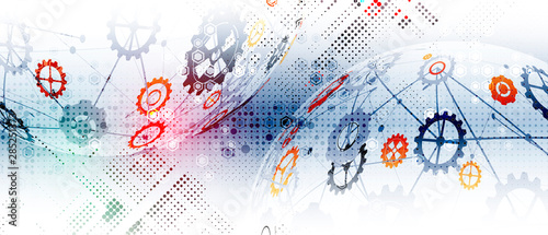 machine technology gears. retro gearwheel mechanism bacground