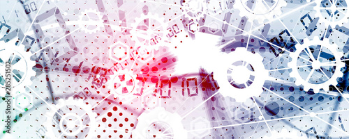 machine technology gears. retro gearwheel mechanism bacground