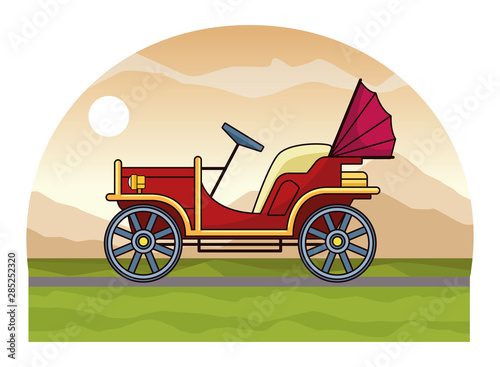 Classic antique car vehicle