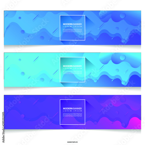 Vector abstract liquid colourful design banners web template.