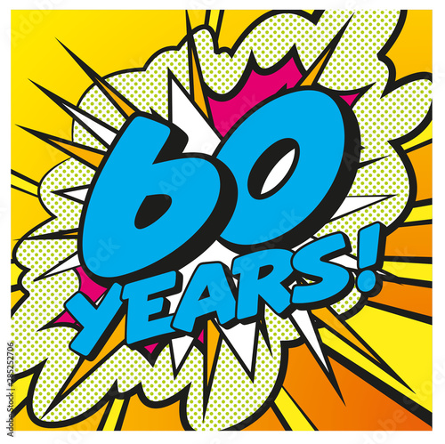 Carte anniversaire Pop Art 60 ans