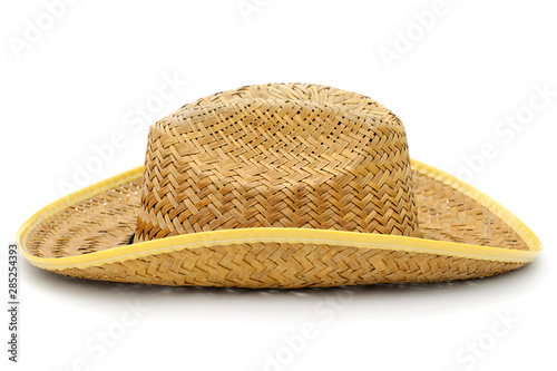 Man's Straw Hat, Isoated on White