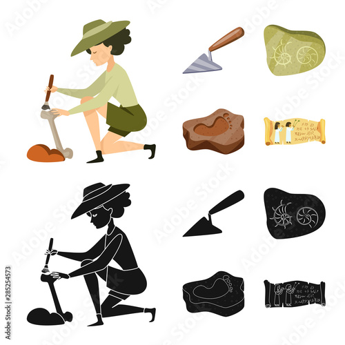 Isolated object of story and items icon. Collection of story and attributes stock vector illustration.