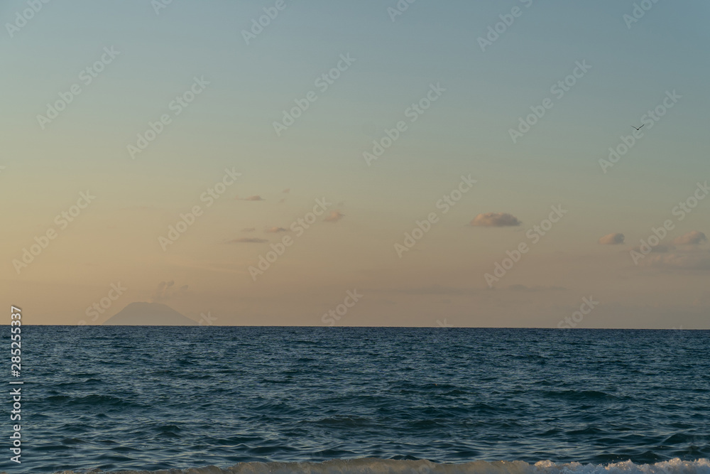 Rodia Beach in Messina - View of the Aeolian islands in Messina