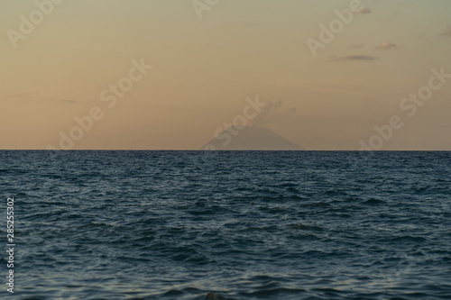 Rodia Beach in Messina - View of the Aeolian islands in Messina