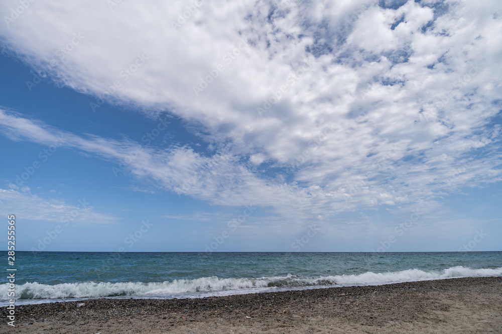 Rodia Beach in Messina - View of the Aeolian islands in Messina