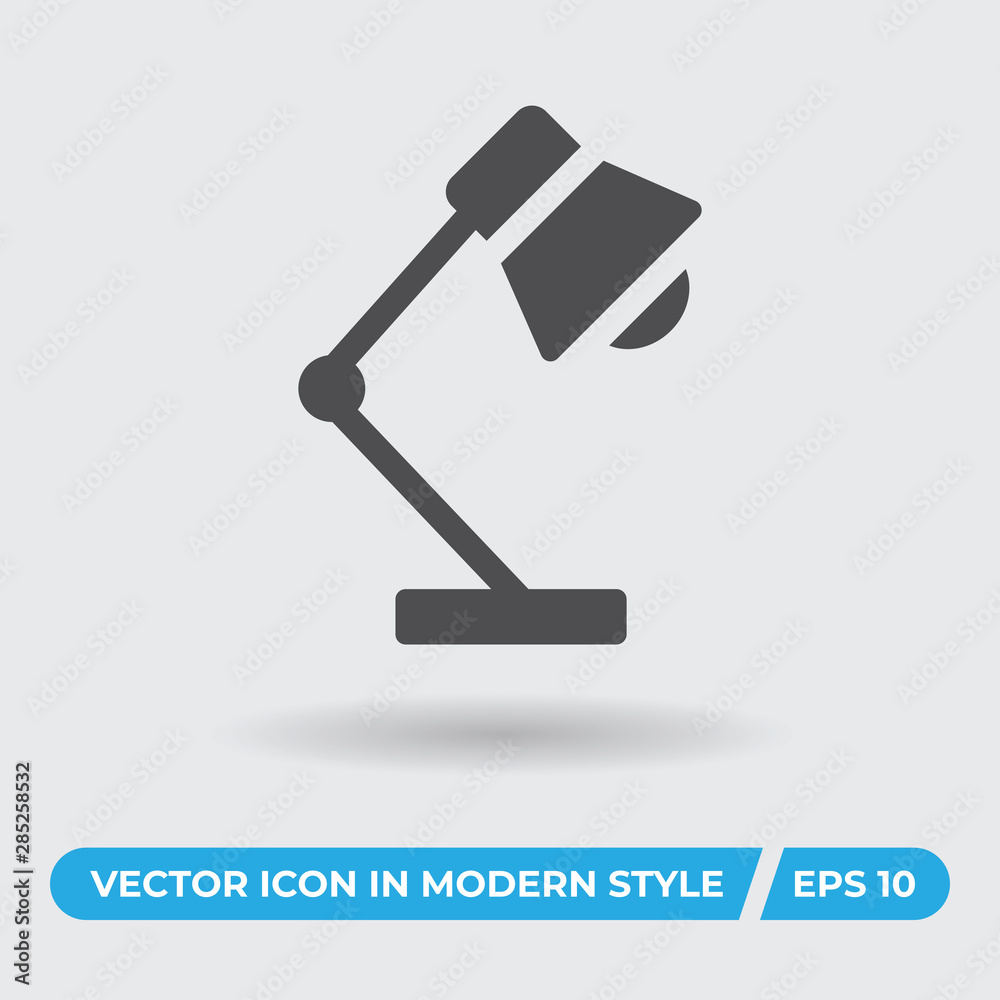 Desk lamp vector icon, simple sign for web site and mobile app. Desk lamp vector icon, simple sign for web site and mobile app.