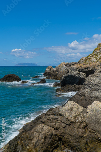 Tono beach in Milazzo - View of the Aeolian islands in Messina