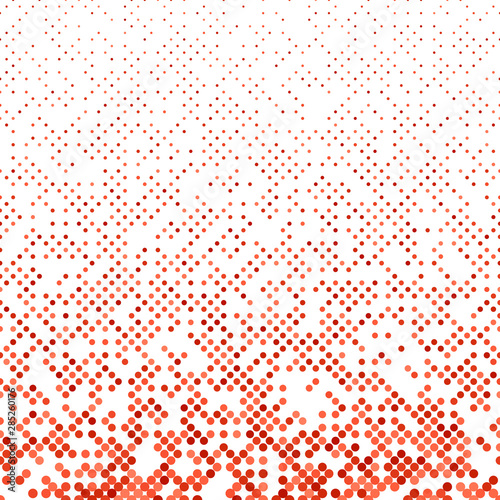 Red geometric circle pattern background - graphic from small dots