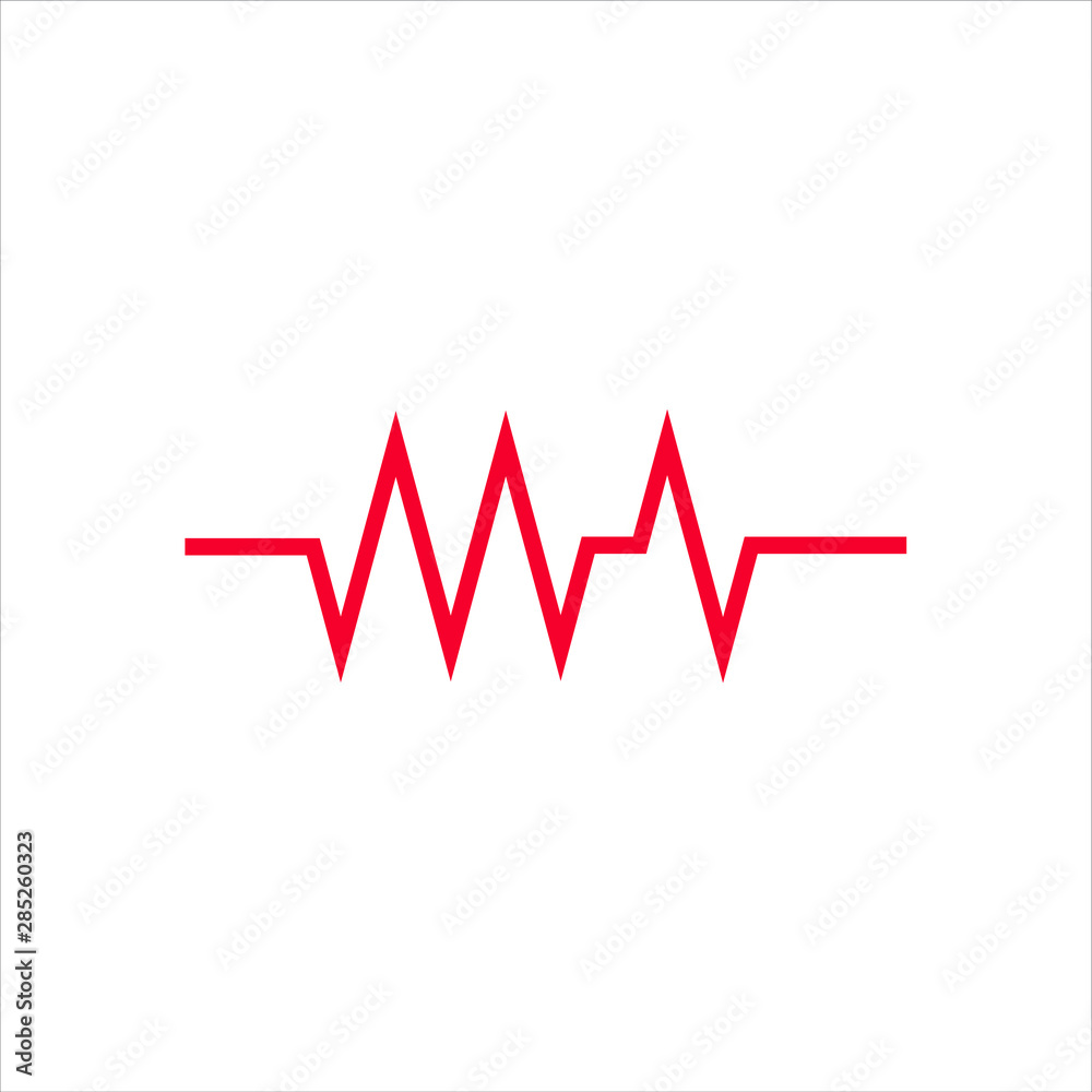 unique pulse or Sound waves vector premium design template