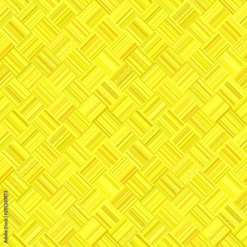 Yellow seamless abstract diagonal striped square mosaic pattern background - vector wall design
