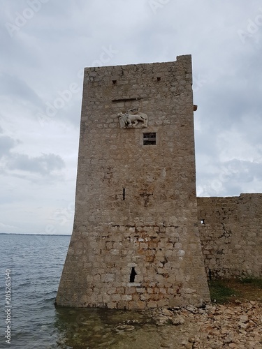tower of castle in the sea
