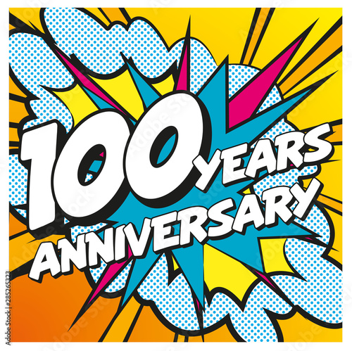 Carte anniversaire Pop Art 100 ans