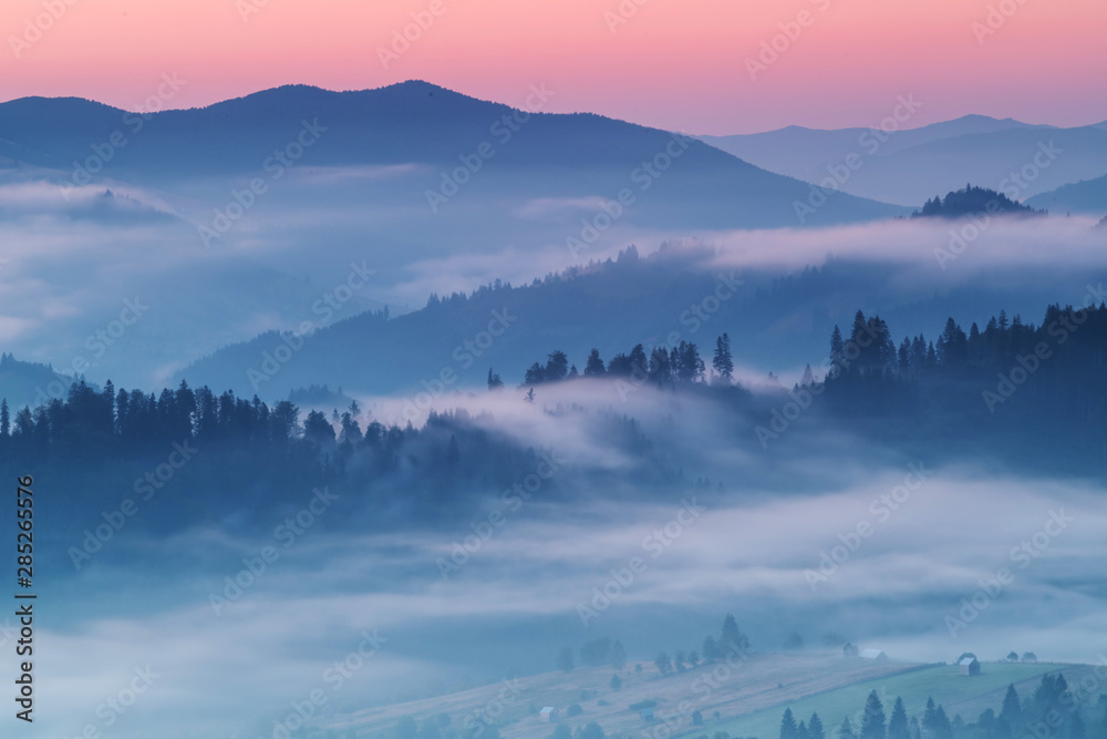 Summer sunrise in the Carpathians Summer sunrise in the Carpathians