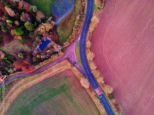 aerial view of mainroad and bypass photo