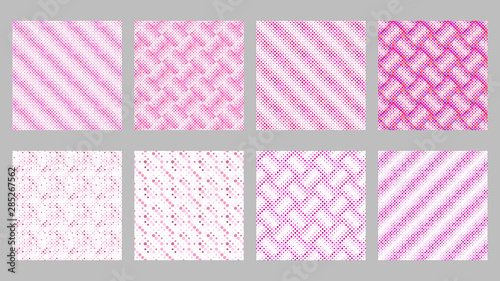 Seamless geometrical dot pattern background set - abstract vector illustration