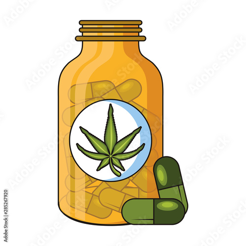cannabis martihuana sativa hemp cartoon