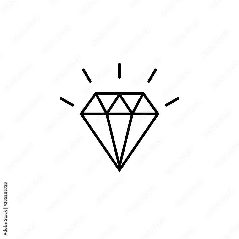 Diamond Icon. Crystal Vector. Jewerly Illustration Diamond Icon. Crystal Vector. Jewerly Illustration