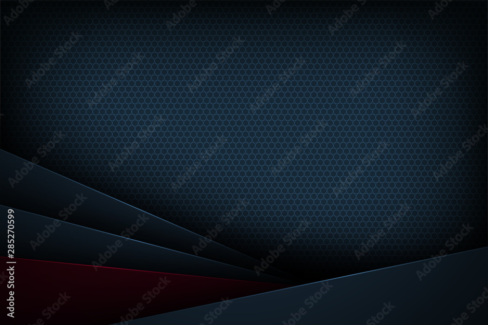 Dark blue abstract vector background with overlapping characteristics.